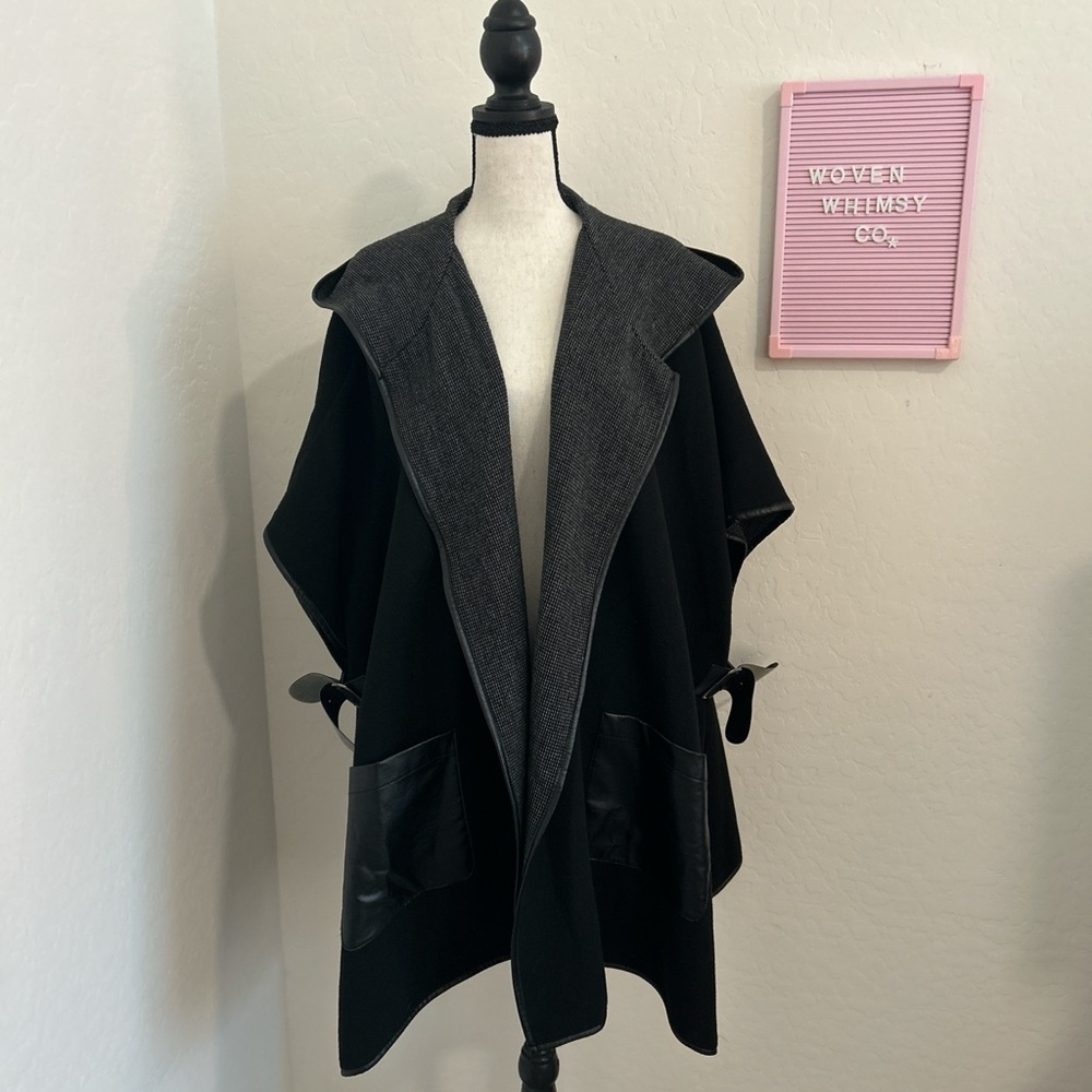 Elegant Black and Gray Women's Cape